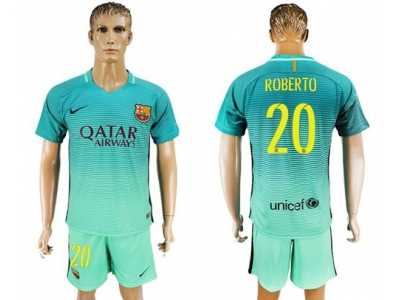 Barcelona #20 Roberto Sec Away Soccer Club Jersey