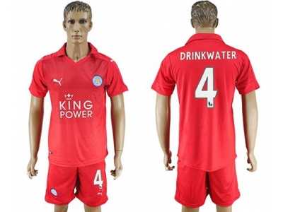 Leicester City #4 Drinkwater Away Soccer Club Jersey