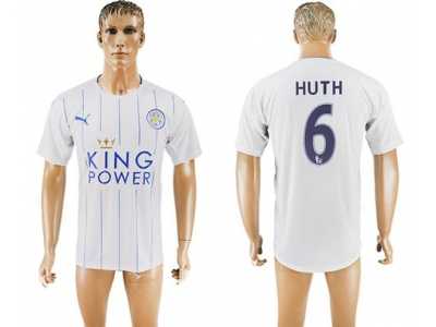 Leicester City #6 Huth SEC Away Soccer Club Jersey