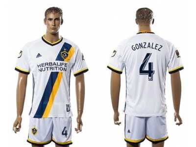 Los Angeles Galaxy #4 Gonzalez Home Soccer Club Jersey