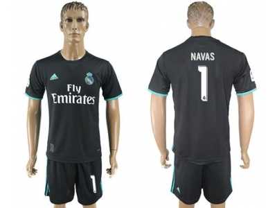Real Madrid #1 Navas Away Soccer Club Jerse