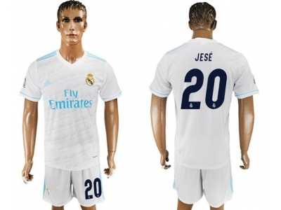 Real Madrid #20 Jese White Home Soccer Club Jersey