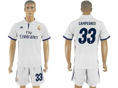 Real Madrid #33 Campeones Home Soccer Club Jersey