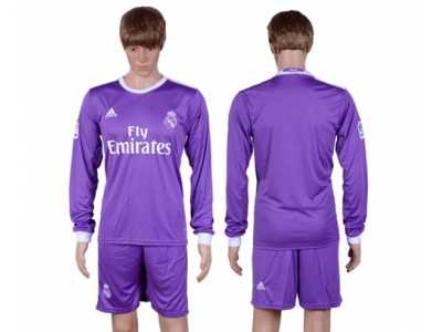 Real Madrid Blank Away Long Sleeves Soccer Club Jersey