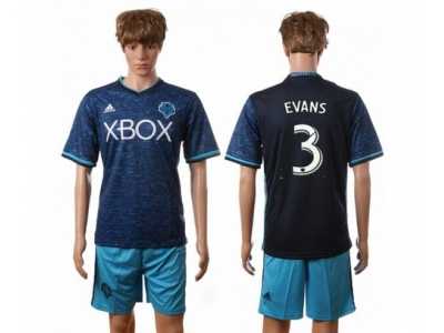 Seattle Sounders #3 Evans SEC Away Soccer Club Jersey