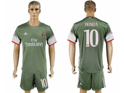 AC Milan #10 Honda Sec Away Soccer Club Jersey
