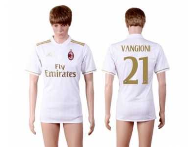AC Milan #21 Vangioni Away Soccer Club Jersey