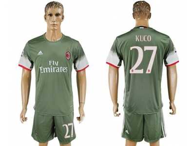 AC Milan #27 Kuco Sec Away Soccer Club Jersey