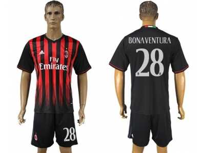 AC Milan #28 Bonaventura Home Soccer Club Jersey