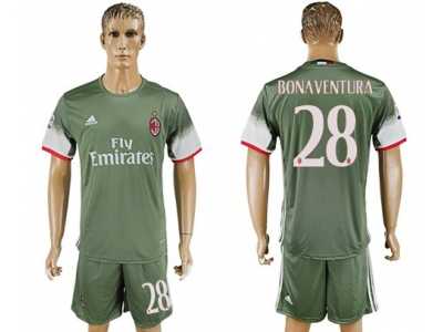 AC Milan #28 Bonaventura Sec Away Soccer Club Jersey