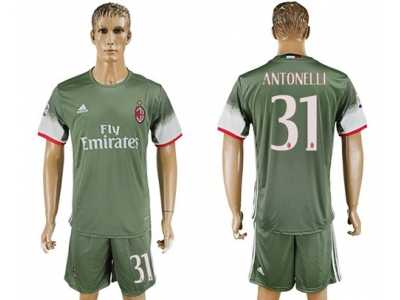 AC Milan #31 Antonelli Sec Away Soccer Club Jersey