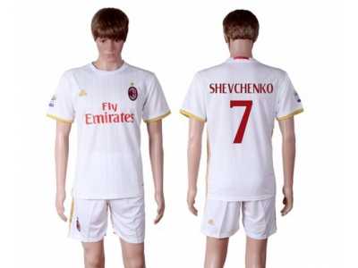 AC Milan #7 Shevchenko Away Soccer Club Jersey