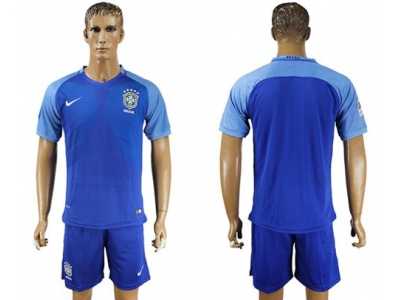 Brazil Blank Blue Soccer Country Jersey