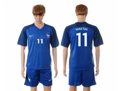 France #11 Martial Blue Soccer Country Jersey