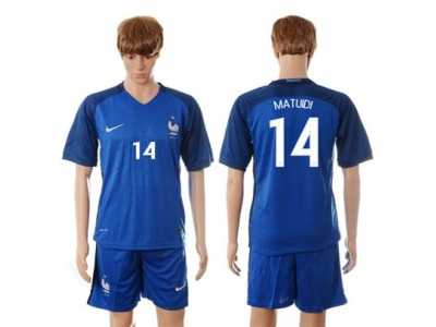 France #14 Matuidi Blue Soccer Country Jersey