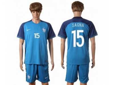 France #15 Sagna Home Soccer Country Jersey
