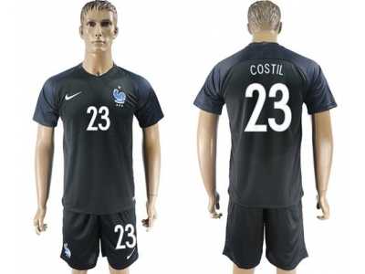 France #23 Costil Away Soccer Country Jersey