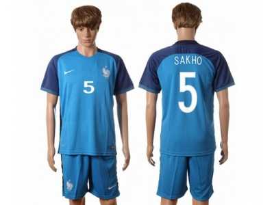 France #5 Sakho Home Soccer Country Jersey