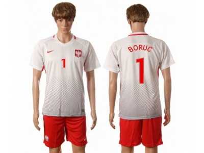 Poland #1 Boruc Home Soccer Country Jersey