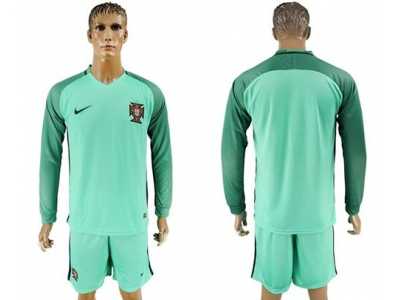 Portugal Blank Away Long Sleeves Soccer Country Jersey