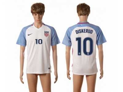USA #10 Diskerud Home Soccer Country Jersey