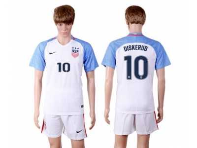 USA #10 Diskerud Home(Three Star) Soccer Country Jersey