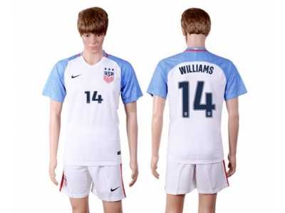 USA #14 Williams Home(Three Star) Soccer Country Jersey