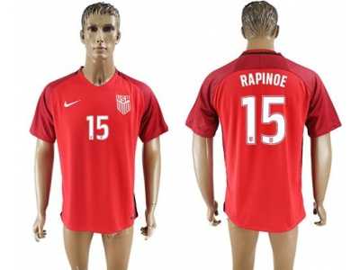 USA #15 Rapinoe Away Soccer Country Jersey