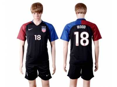 USA #18 Wood Away(Three Star) Soccer Country Jersey