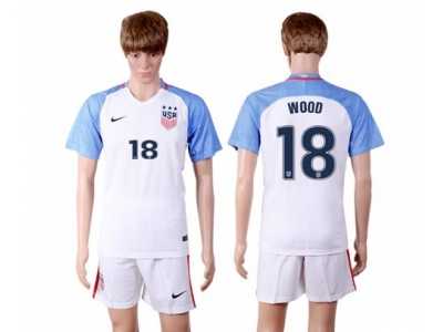 USA #18 Wood Home(Three Star) Soccer Country Jersey
