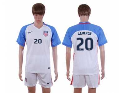 USA #20 Cameron Home Soccer Country Jersey