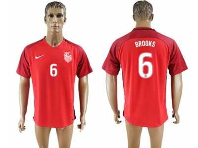 USA #6 Brooks Away Soccer Country Jersey