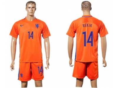 Holland #14 Rekik Home Soccer Country Jersey