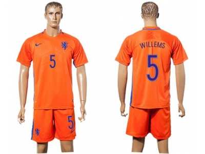 Holland #5 Willems Home Soccer Country Jersey
