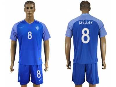 Holland #8 Afellay Away Soccer Country Jersey