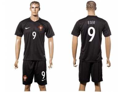 Portugal #9 Eder SEC Away Soccer Country Jersey
