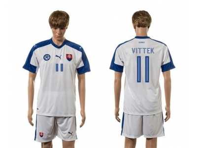 Slovakia #11 Vittek Home Soccer Country Jersey