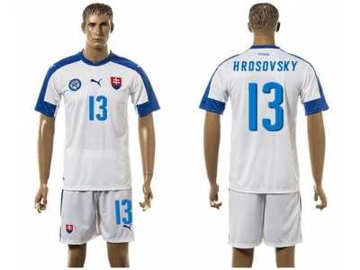 Slovakia #13 Hrosovsky Home Soccer Country Jersey