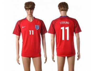 England #11 Sterling Away Soccer Country Jersey
