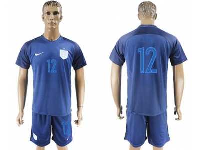 England #12 Clyne Away Soccer Country Jersey