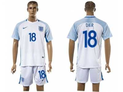 England #18 Dier Home Soccer Country Jersey