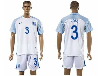 England #3 Rose Home Soccer Country Jersey