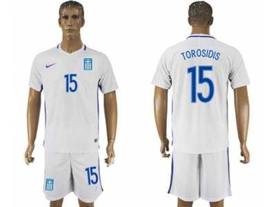 Greece #15 Torosidis Home Soccer Country Jersey