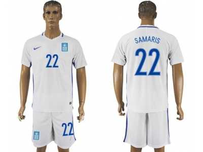 Greece #22 Samaris Home Soccer Country Jersey