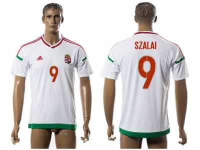 Hungary #9 Szalai Away Soccer Country Jersey