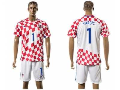 Croatia #1 Vargic Home Soccer Country Jersey