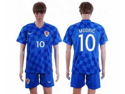 Croatia #10 Modric Away Soccer Country Jersey