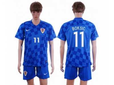 Croatia #11 Boksic Away Soccer Country Jersey