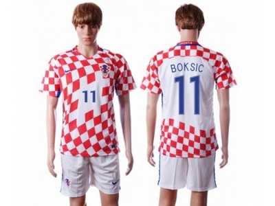 Croatia #11 Boksic Home Soccer Country Jersey