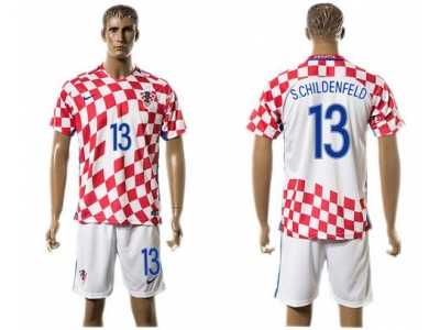 Croatia #13 S.Childenfeld Home Soccer Country Jersey